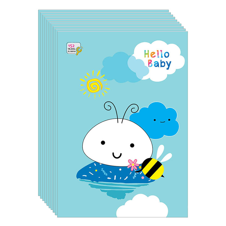 Lốc 10 Cuốn Tập Học Sinh Fort ĐL 100 4 Ô Ly Hello Baby (152 Trang) - Mẫu Ngẫu Nhiên