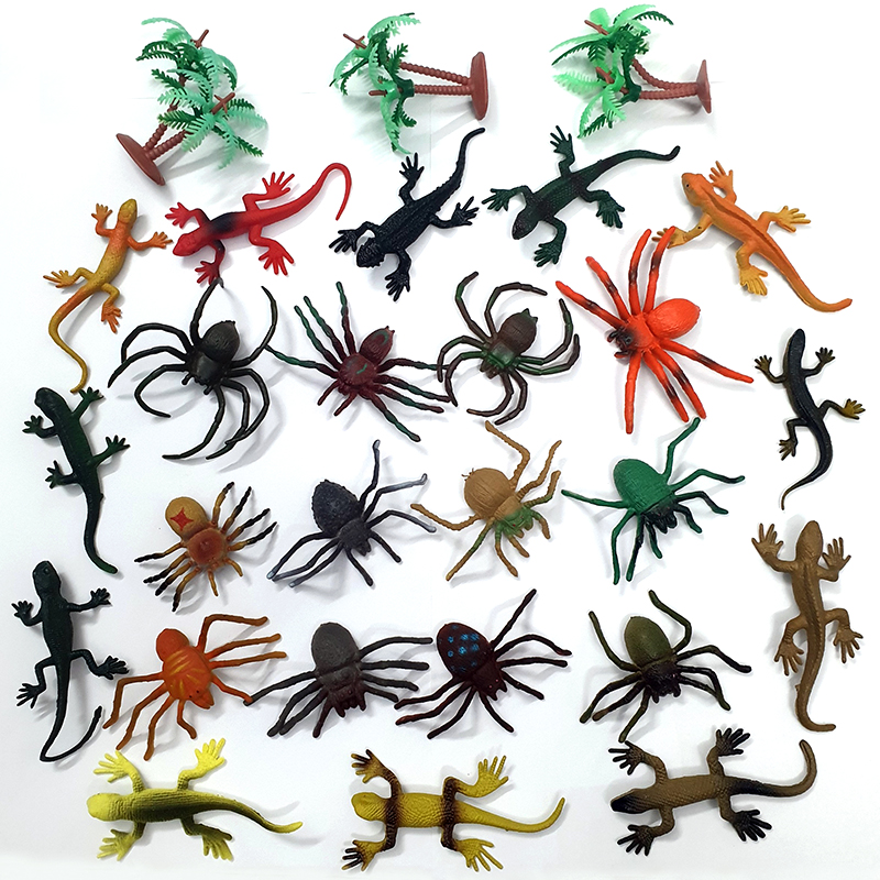 Bộ 24 đồ chơi mô hình thằn lằn và nhện thế giới động vật Animal World cho bé trên 3 tuổi chất liệu nhựa
