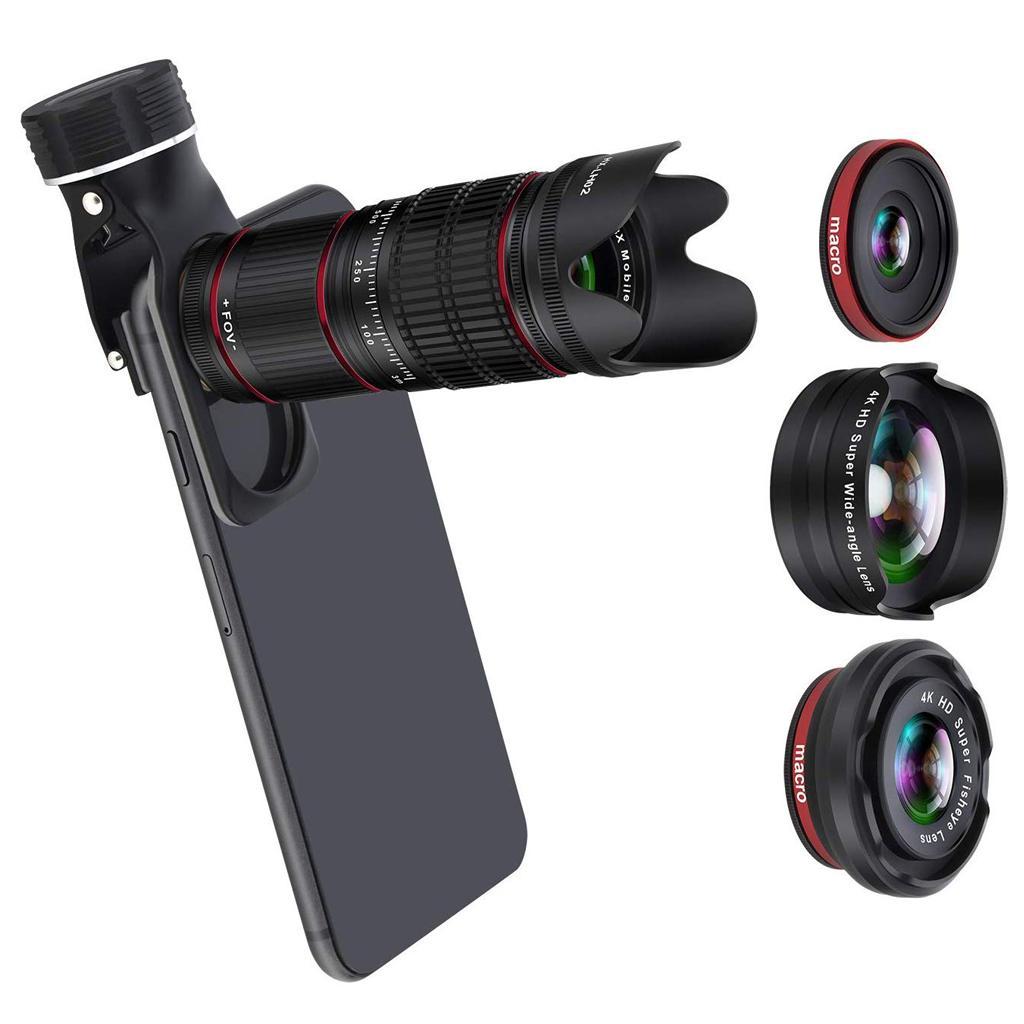 5 in1 12.8x Zoom Ourdoor Hiking Telescope Lens Camera HD for Phone Lenses