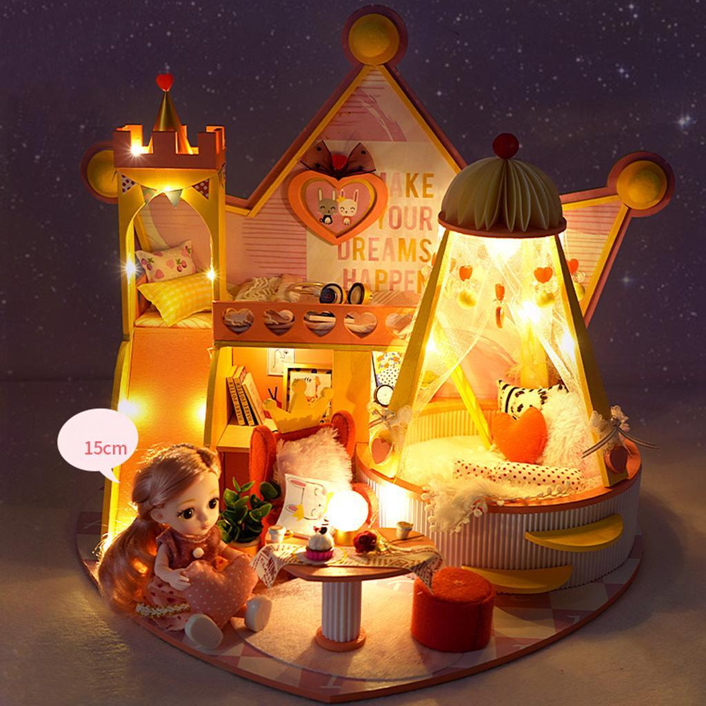 Apartments Dollhouse Miniature Furniture Kit Doll House Building Toy