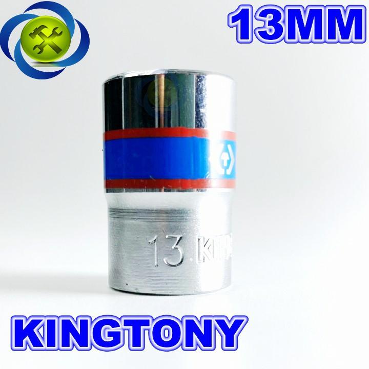 Tuýp 3/8 inch 13mm 6 cạnh màu trắng loại ngắn Kingtony 333513M