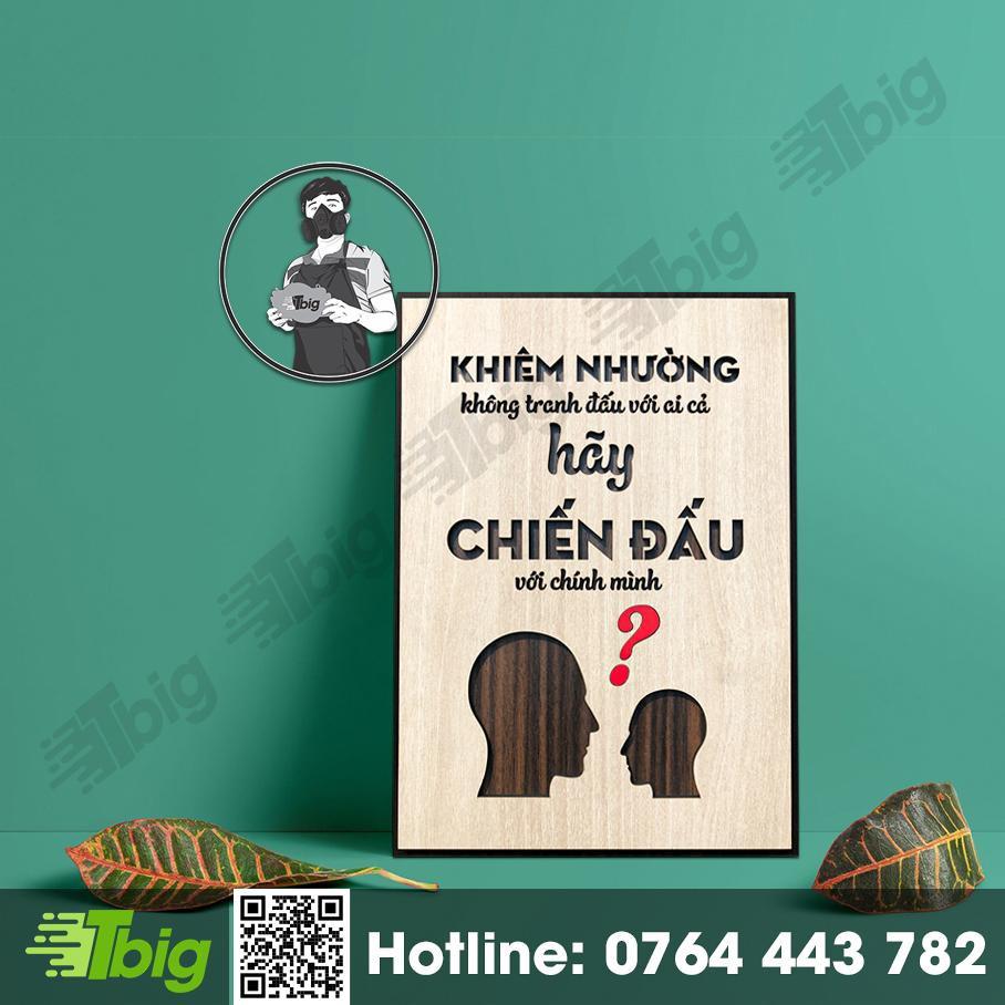 Tranh tạo động lực TBIG018 - Khiêm nhường không tranh đấu với ai cả, hãy chiến đấu với chính mình