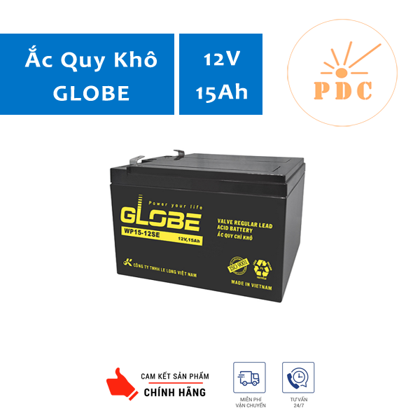 ẮC QUY KÍN KHÍ (VRLA AGM) GLOBE WP15-12SE - (PDC-TECH)