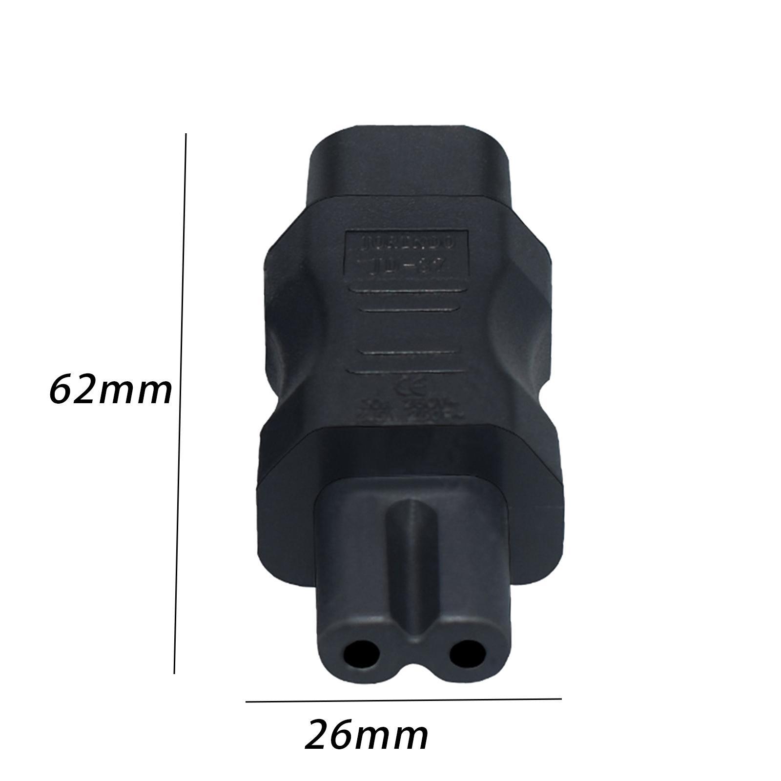 IEC320 Male C8 to C7 Female Power Adapter Converter Connector for Notebook