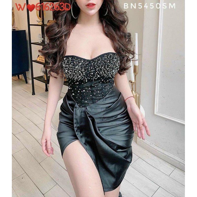 Đầm body kim sa cúp ngực