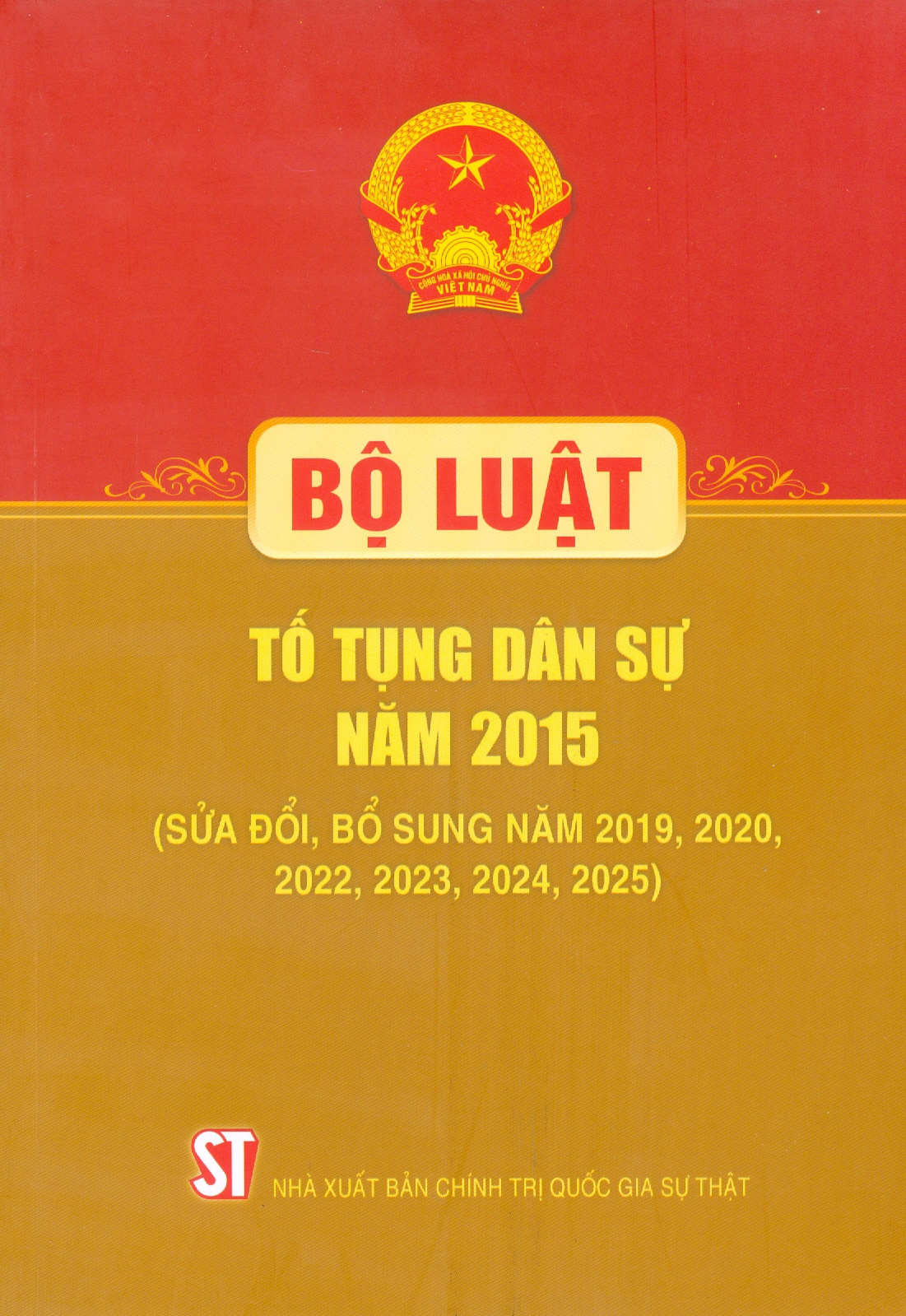 Bộ Luật Tố Tụng Dân Sự Năm 2015 (Sửa Đổi, Bổ Sung Năm 2019, 2020, 2022, 2023, 2024, 2025)