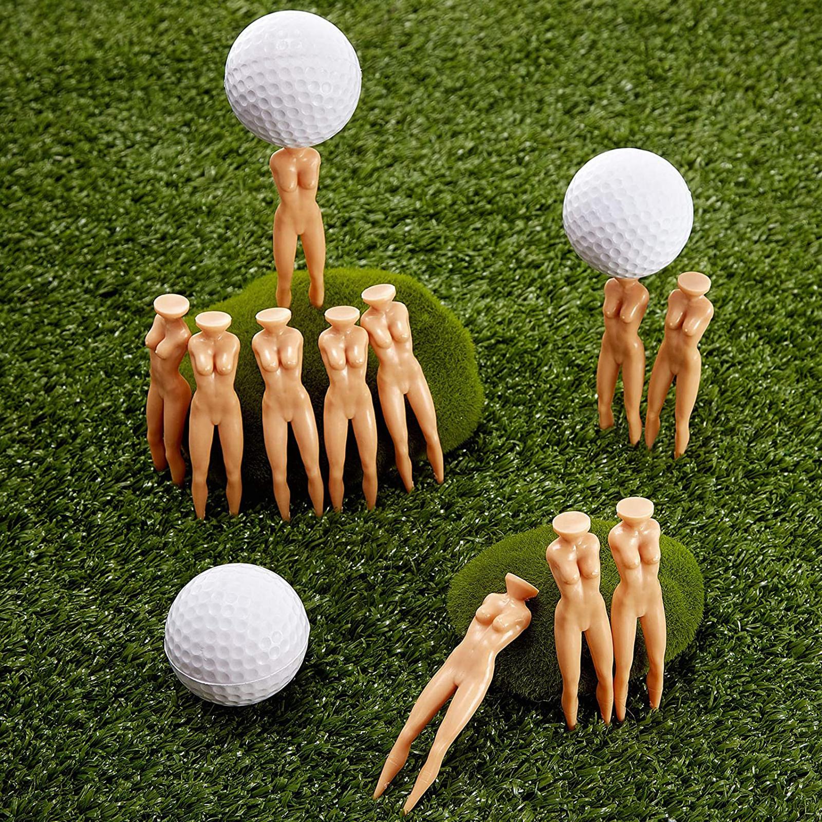 10pcs 3 Inch Plastic Golf Tees Lady Tees Woman Golf Tees Nude Lady Body Golf Tees for Golf Training Professional Golf Tees Golfer Gift Accessory