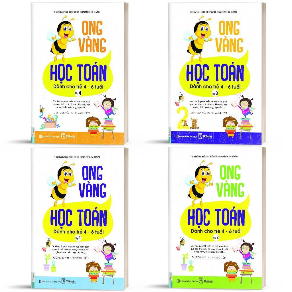 Combo  - Ong Vàng Học Toán Dành Cho Trẻ 4-6 tuổi - Học Kèm App Online - Bản Quyền