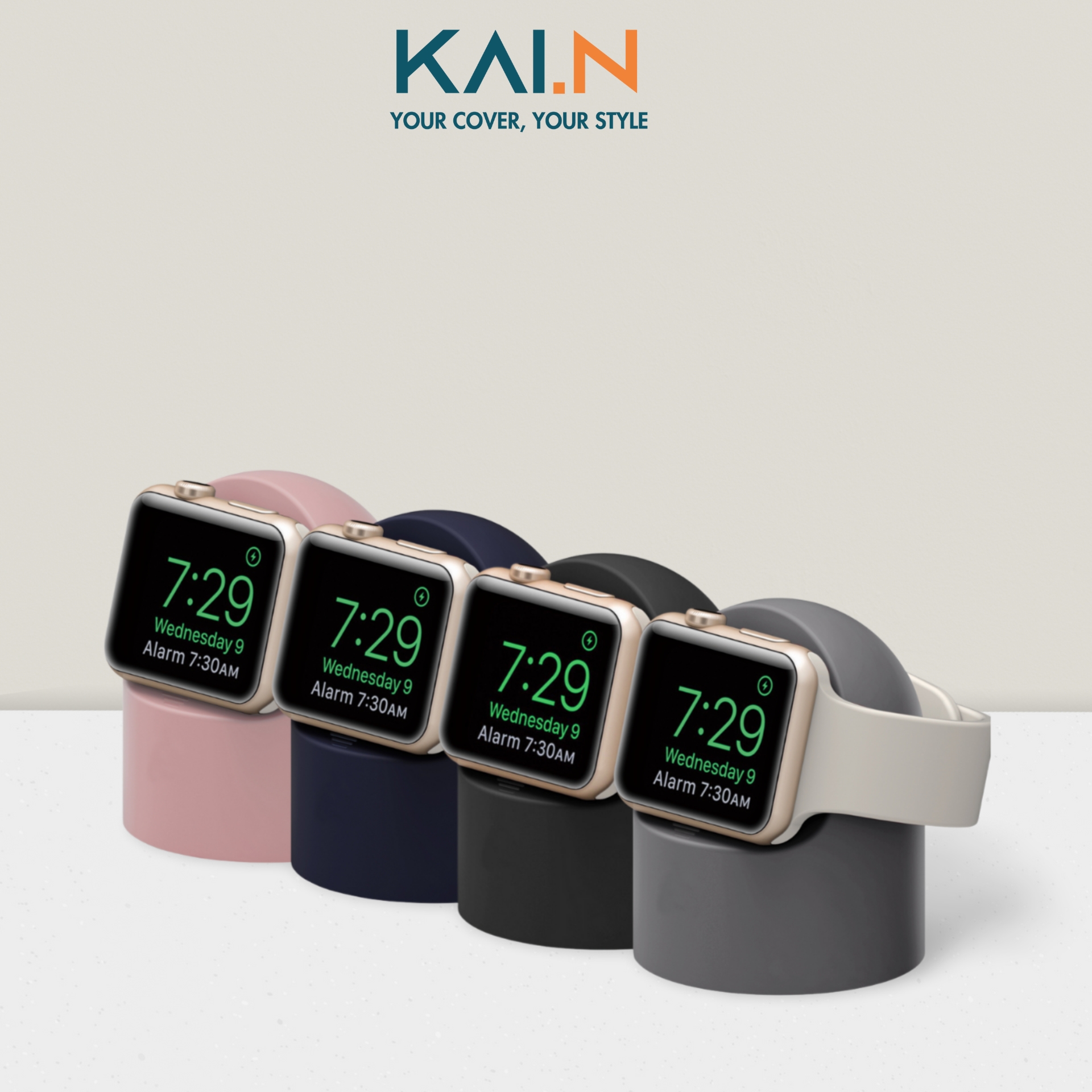 Giá Đỡ Dock Dành Cho Apple Watch Ultra / Apple Watch Series 1-8/SE/SE 2022, Kai.N Silicone Stand - Hàng Chính Hãng