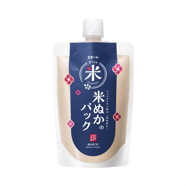 Mặt Nạ Cám Gạo Dưỡng Sáng Da Rosette Edo Cosme Rice Bran Face Pack RN 170g
