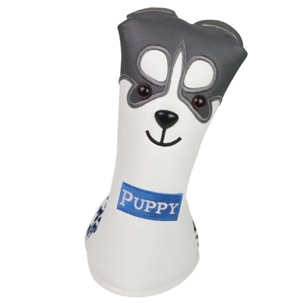 PU Leather Golf Blade Putter Head Cover Protector Bag Sleeve Huskie Shape
