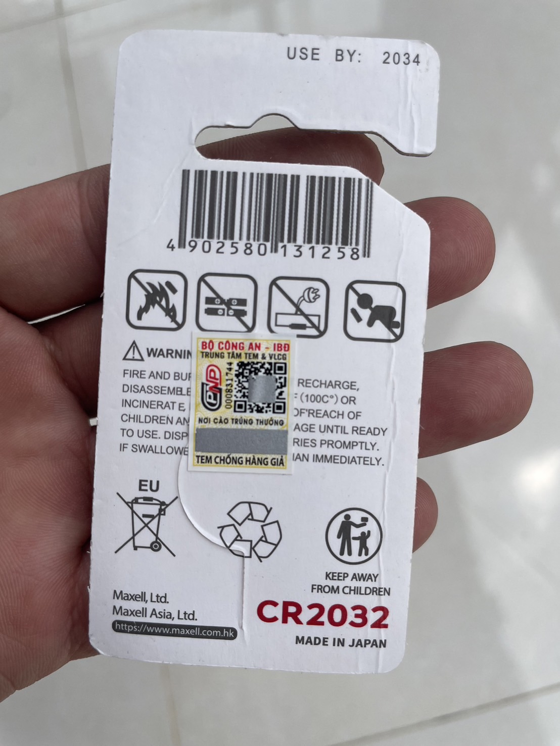 Pin khóa xe TOYOTA Corolla Cross hàng chính hãng sản xuất tại Japan 3V Maxcell