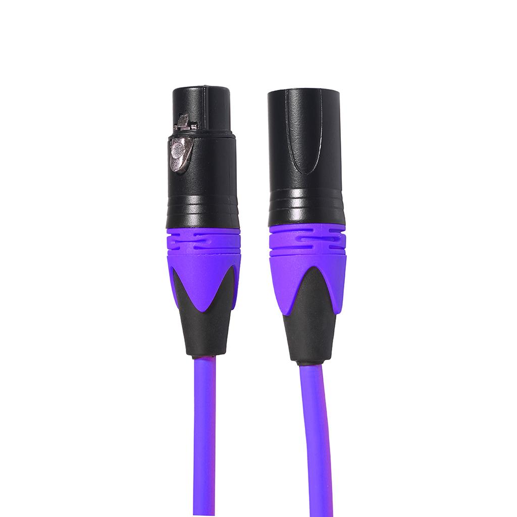 3 Pin XLR Male To XLR Female Balanced Mic Cable Wire, Purple