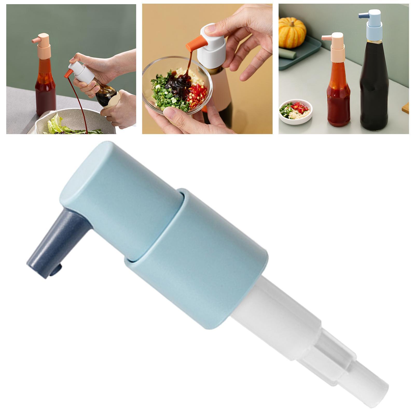 Syrup Bottle Nozzle Pressure Oil Sprayer Pump Small Blue