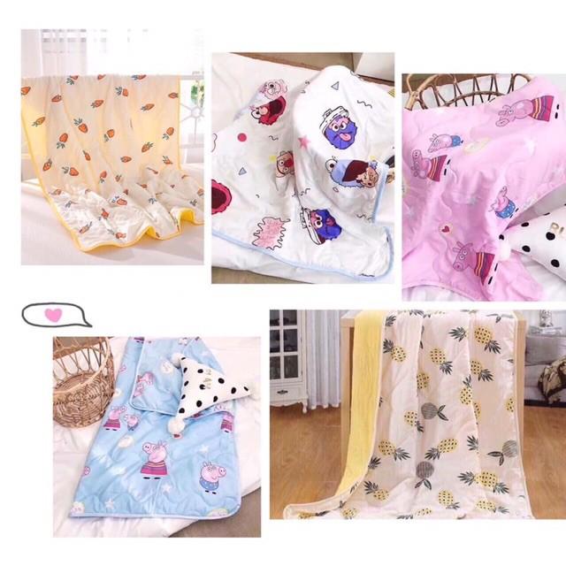 CHĂN ĐŨI ĐẮP HÈ THU CHO BÉ KÍCH THƯỚC 1.1x1.3M NHIỀU MẪU ĐẸP