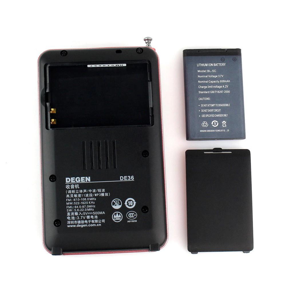 ĐÀI RADIO NGHE NHẠC MP3 CAO CẤP NHỎ GỌN DEGEN DE- 36 hàng nhập khẩu
