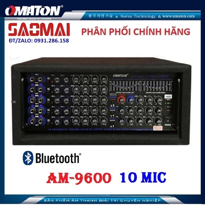 Amply Bluetooth Karaoke OMATON 9600 - Hàng chính hãng