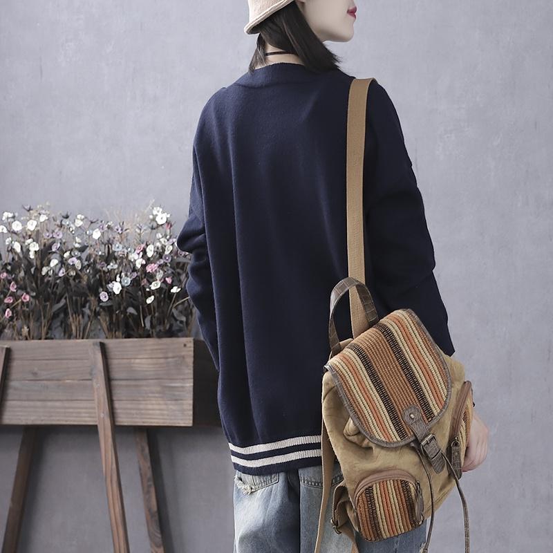 Áo cardigan len nữ thêu hình mèo trẻ trung, thời trang phong cách Hàn