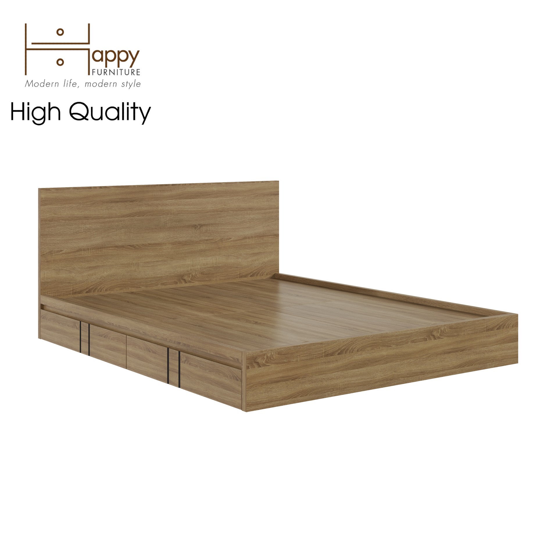 [Happy Home Furniture] LOUIS , Giường ngủ - 2 hộc tủ kéo, GNG_052, GNG_053, GNG_054, GNG_055