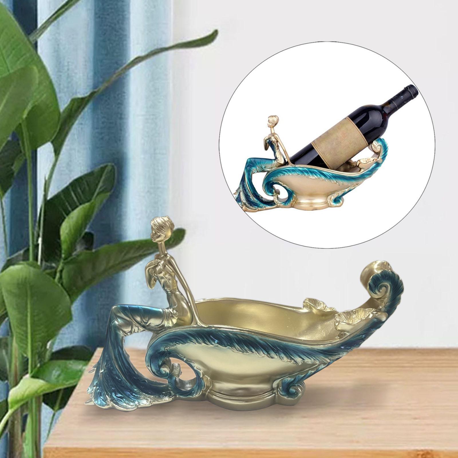 Wine Bottle Holder Stand Decorative Wine Rack & Sculpture for Wine Cabinet