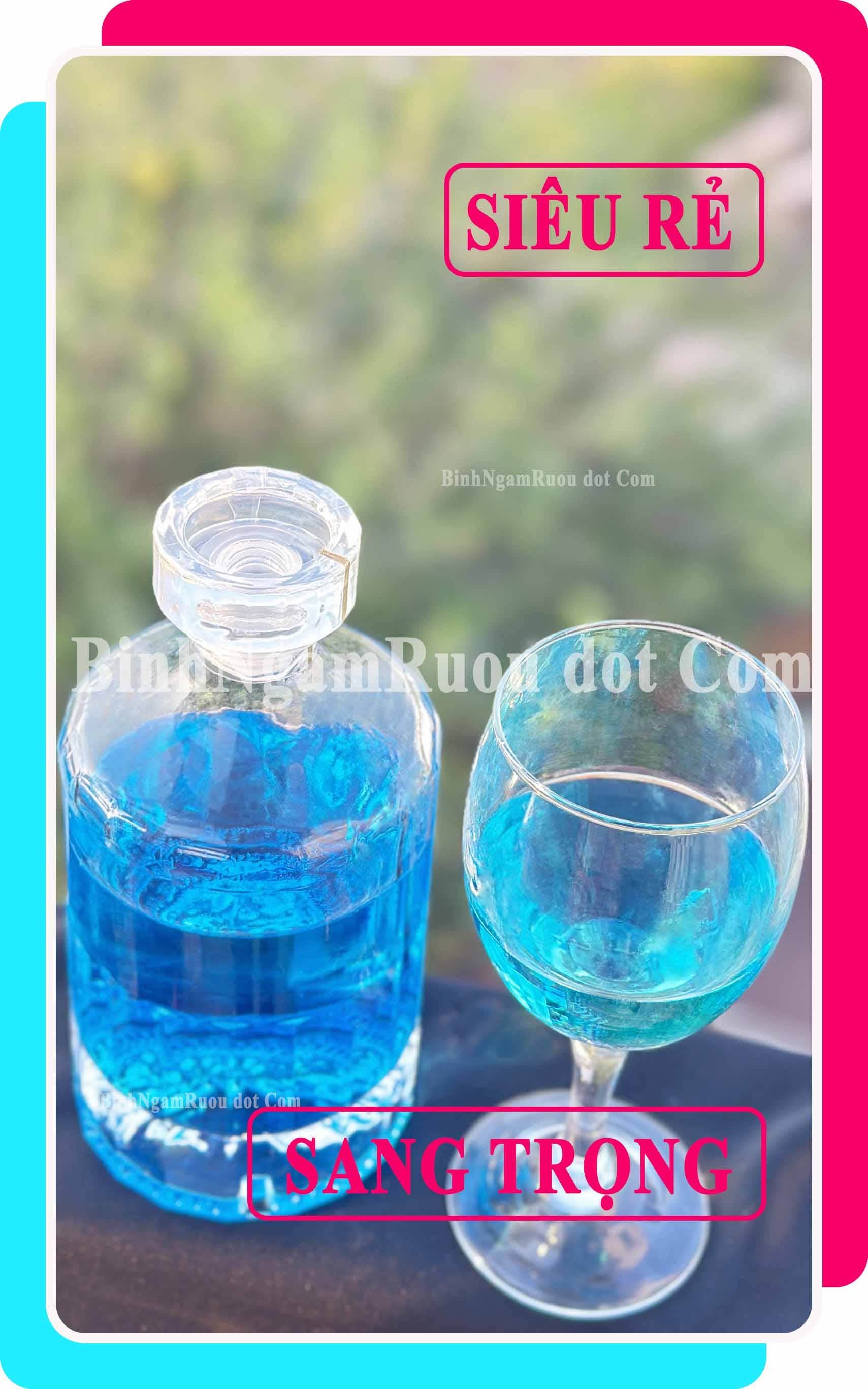 C44 Chai Đựng Rượu Thủy Tinh Hibiki Cao Cấp 500ml - Đẹp Cao Cấp - Nắp Kín Thủy Tinh Trong - Tặng Biếu Sang Trọng