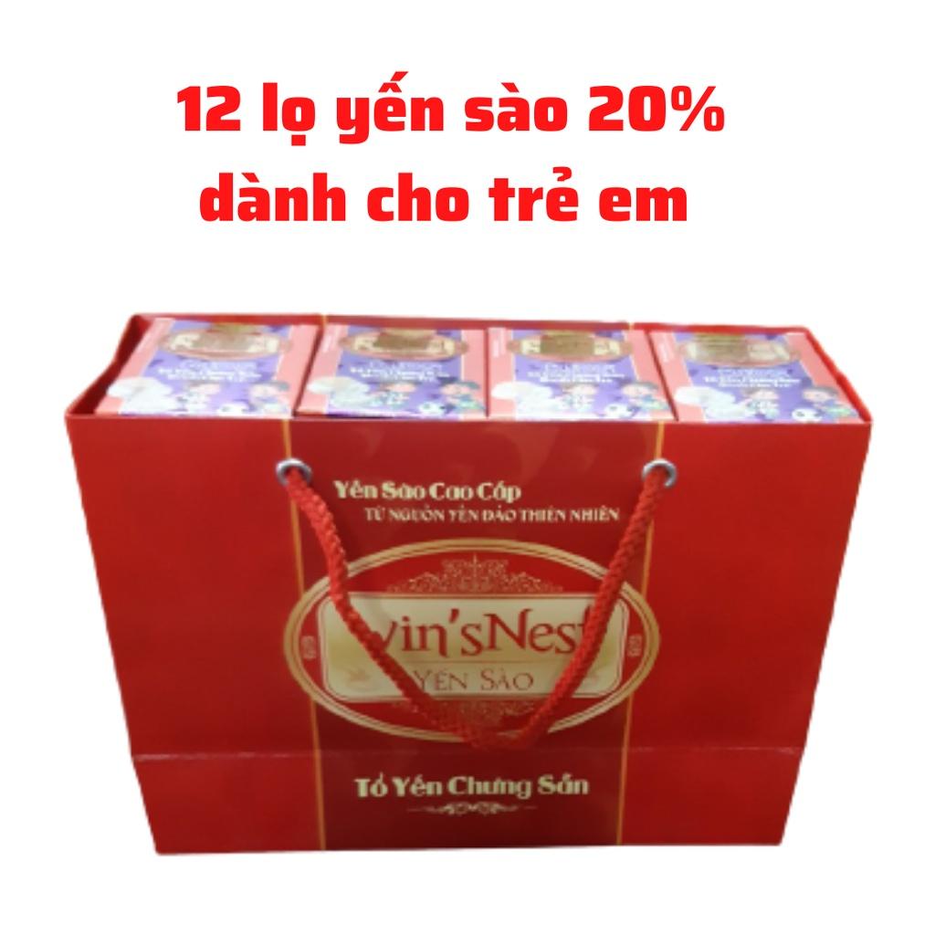 Combo 12 lọ Yến sào cao cấp win'sNest tổ yến chưng sẵn dành cho trẻ em 20% (70 ml/ lọ)