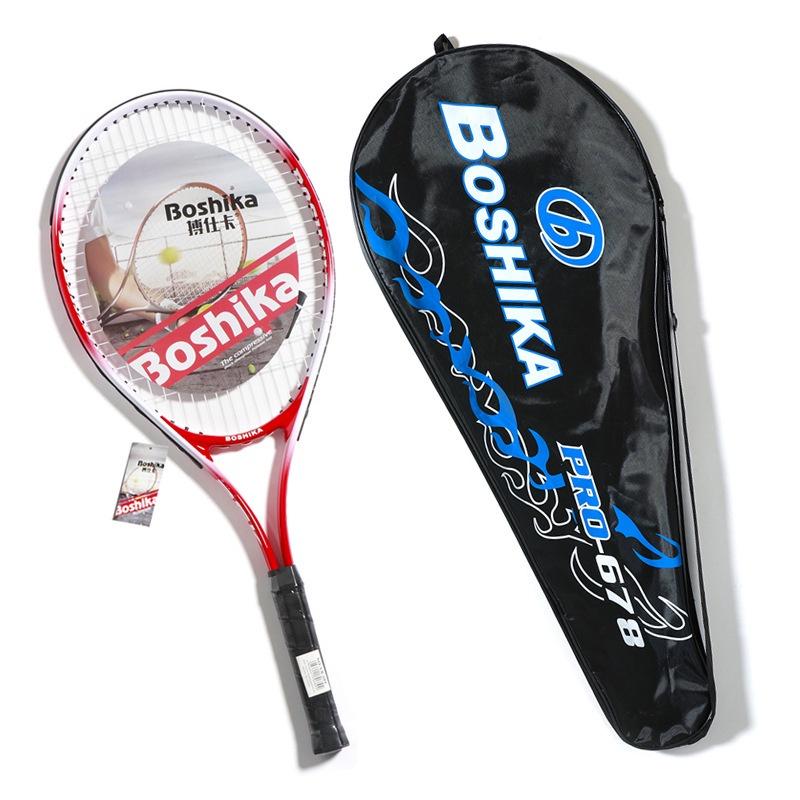 Vợt tennis Boshika được làm từ sợi Cacbon Graphite chắc chắn, công nghệ Spin Effect giúp bạn có thế tấn công bóng với tố