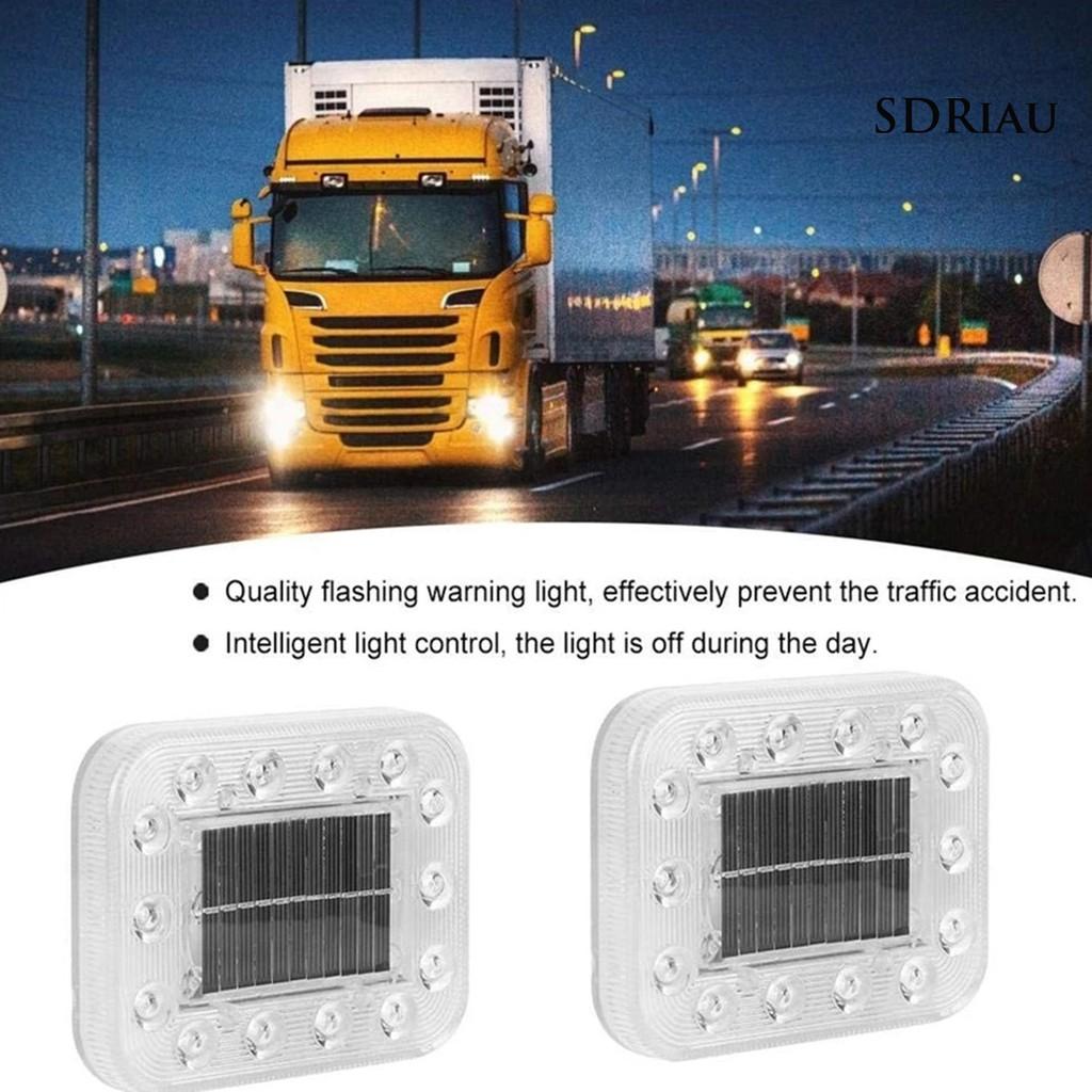 Set 2 Đèn Led Năng Lượng Mặt Trời Dc12-24V Dành Cho Xe Hơi Kèm Phụ Kiện