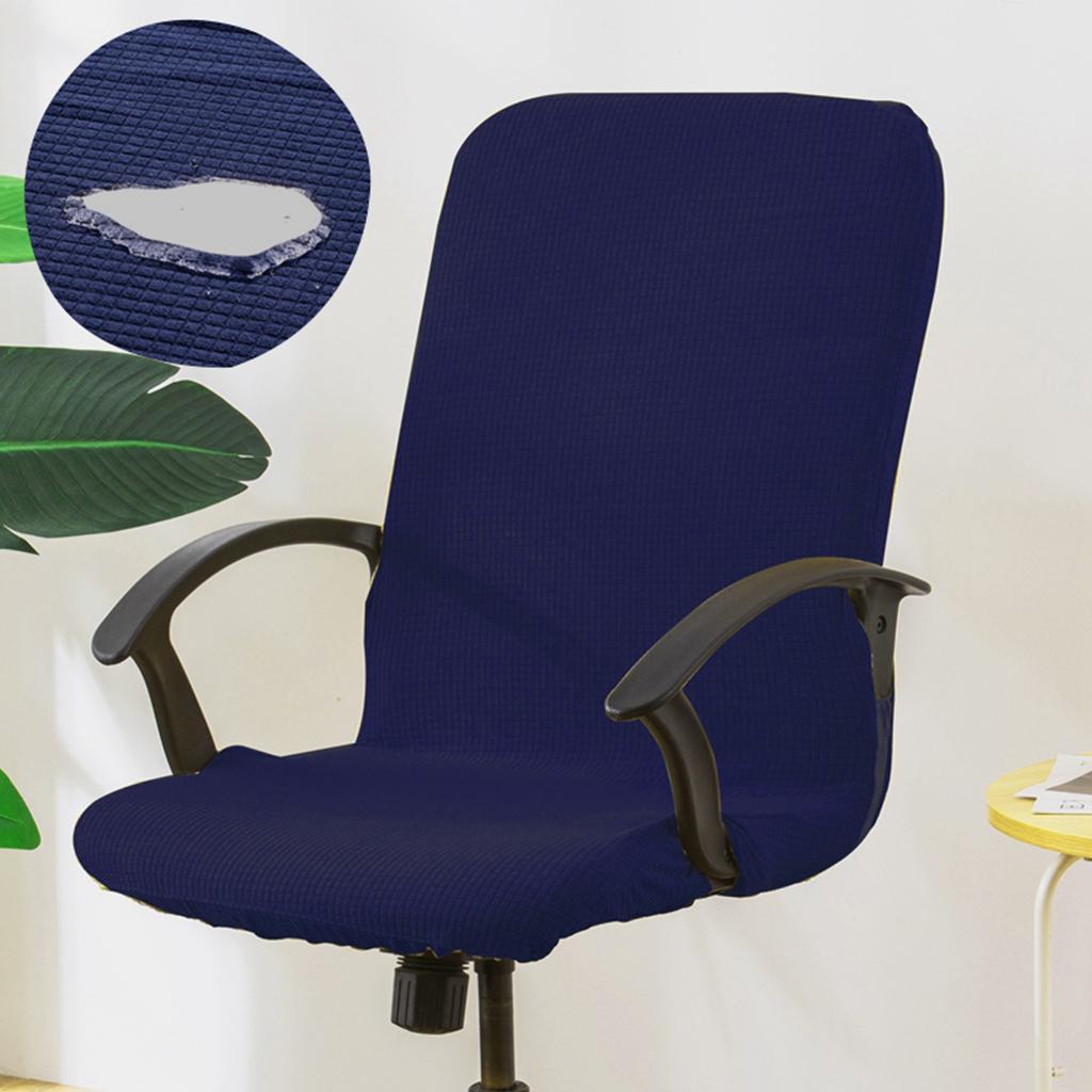 Office Chair Cover Washable Removable Seat Chair Decor Navy M