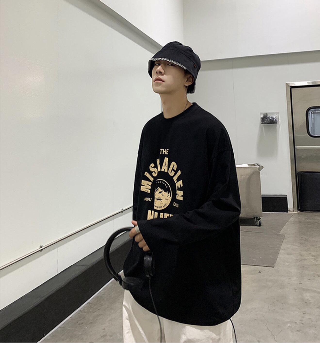 Áo thun tay dài form rộng unisex - áo sweater Naliee