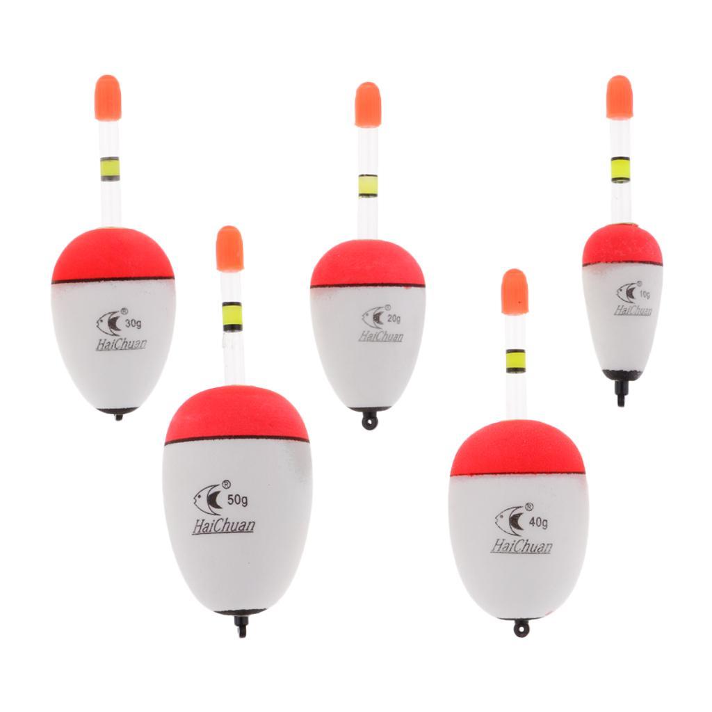 Set of 10pcs Luminous Sea Rock Fishing Bobbers EVA Foam Float Fishing Floats