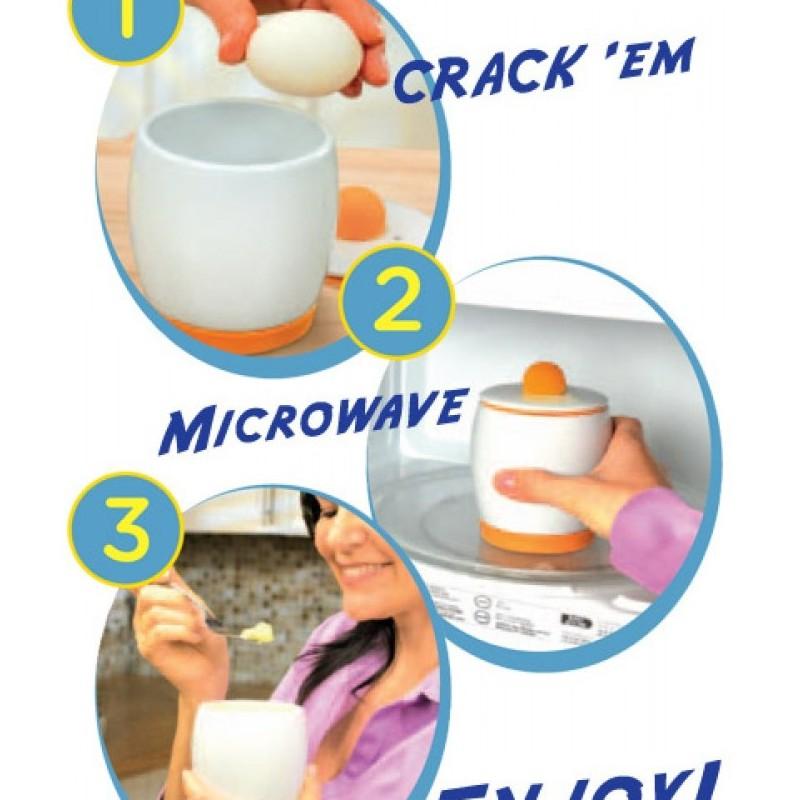 Nồi gốm hấp trứng trong lò vi sóng