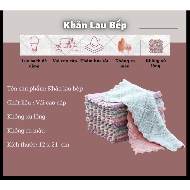 Khăn lau bếp đa năng, Khăn thấm nước chống dính dầu mỡ hai mặt lau bếp, cốc chén, bát đĩa nhanh khô