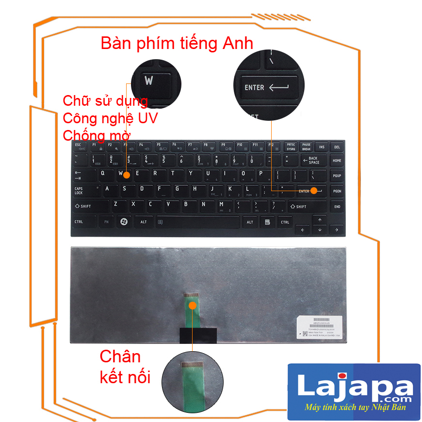 Bàn Phím cho Toshiba Dynabook R732 , R730, R731, R631, R632 Portege r935, r930, r830, r700, r835 , r705- keyboad laptop LAJAPA LAPTOP NHẬT BẢN- keyboad Bàn phím laptop Toshiba Portege R630 R631 R632 R700 R705 R730 R731 R732 R830 R835 R930 R935