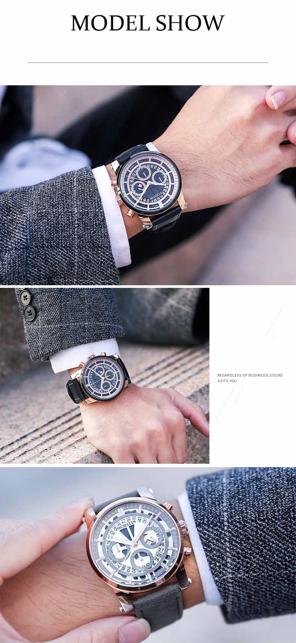 Đồng hồ dây da Quartz Thời trang OCHSTIN