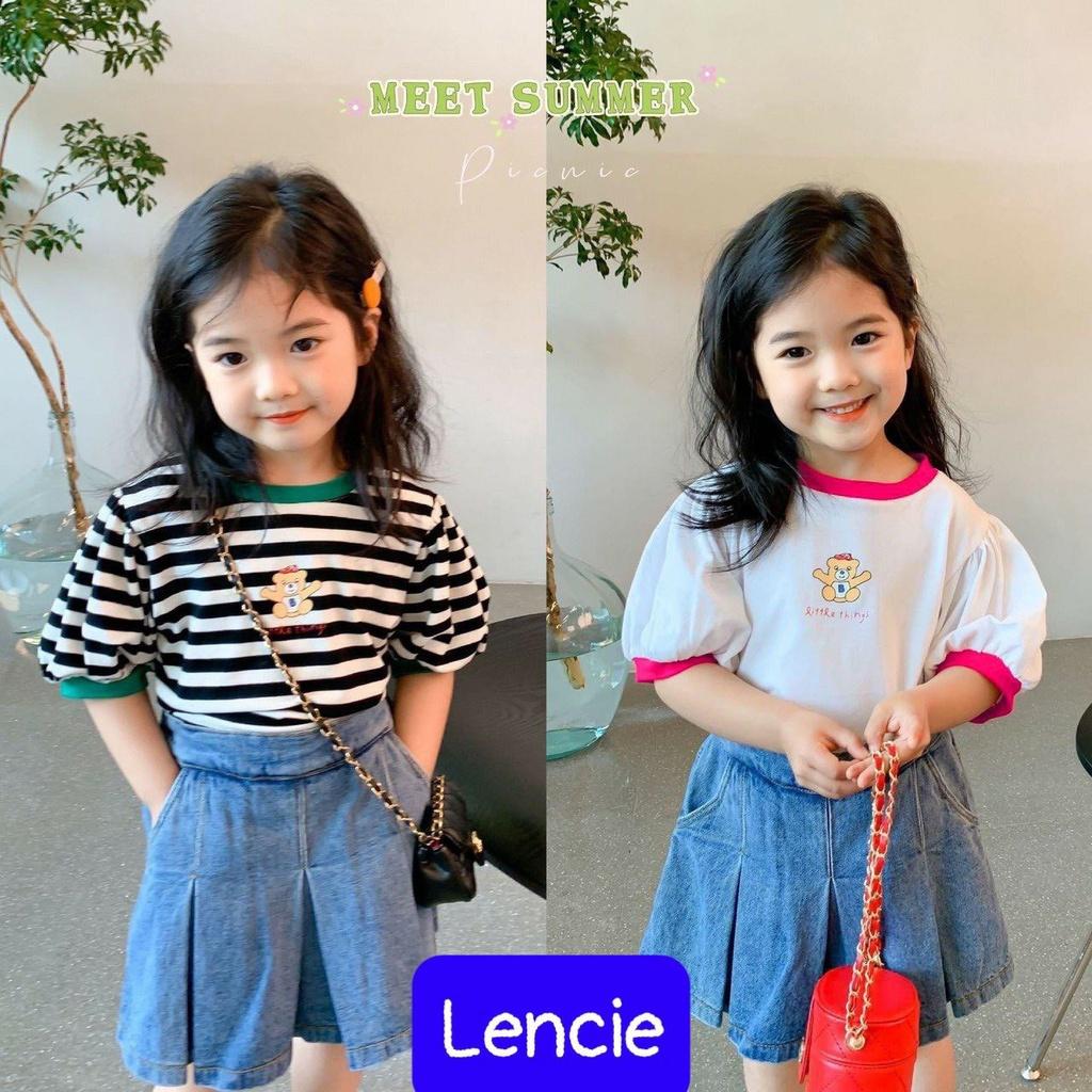 Áo thun tay phồng cho bé gái size 12-40kg chất thun cotton mềm mát