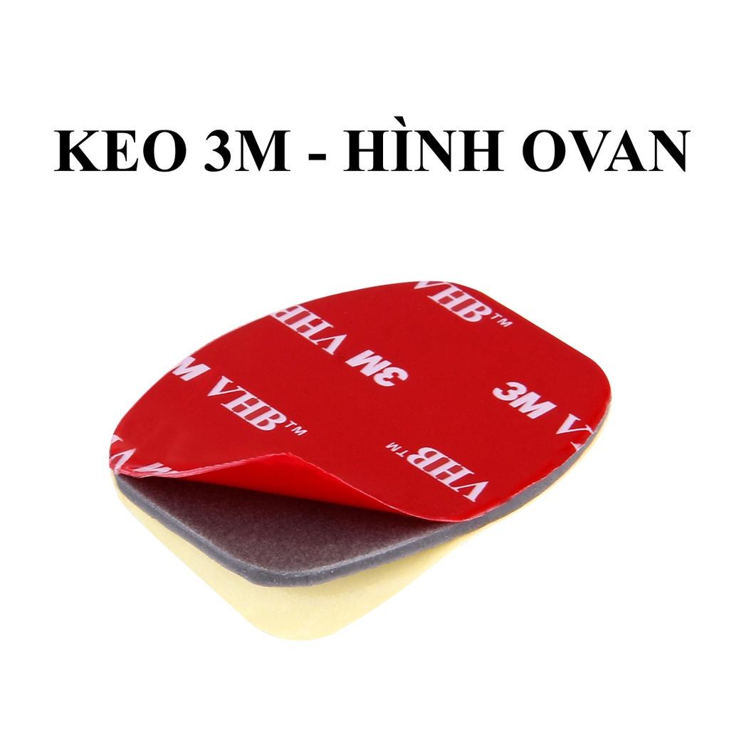 Keo 3M 2 mặt dán Camera Hành Trình -  Hàng Chính Hãng - Hình Ovan - 2 miếng