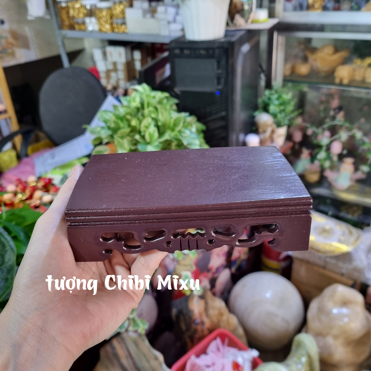 Chân đế để tượng hình chữ nhật 15x9x3.8cm