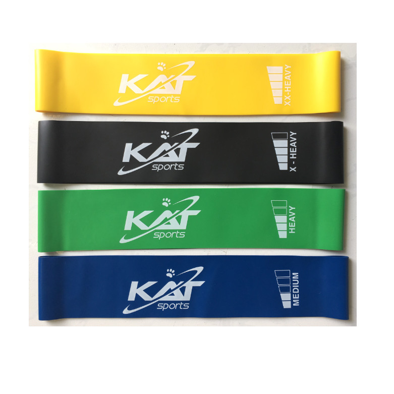 Set 4 dây kháng lực, dây đàn hồi mini band loại dầy - tặng kèm túi