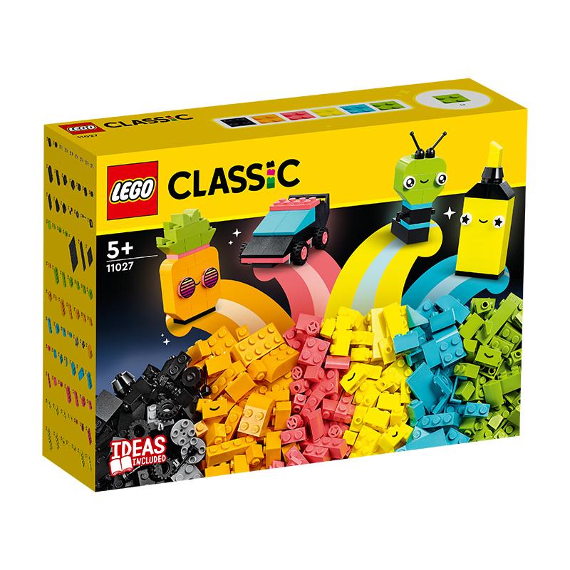 Đồ Chơi Lắp Ráp LEGO Bộ Gạch Sáng Tạo Neon Vui Nhộn 11027 (333 chi tiết)