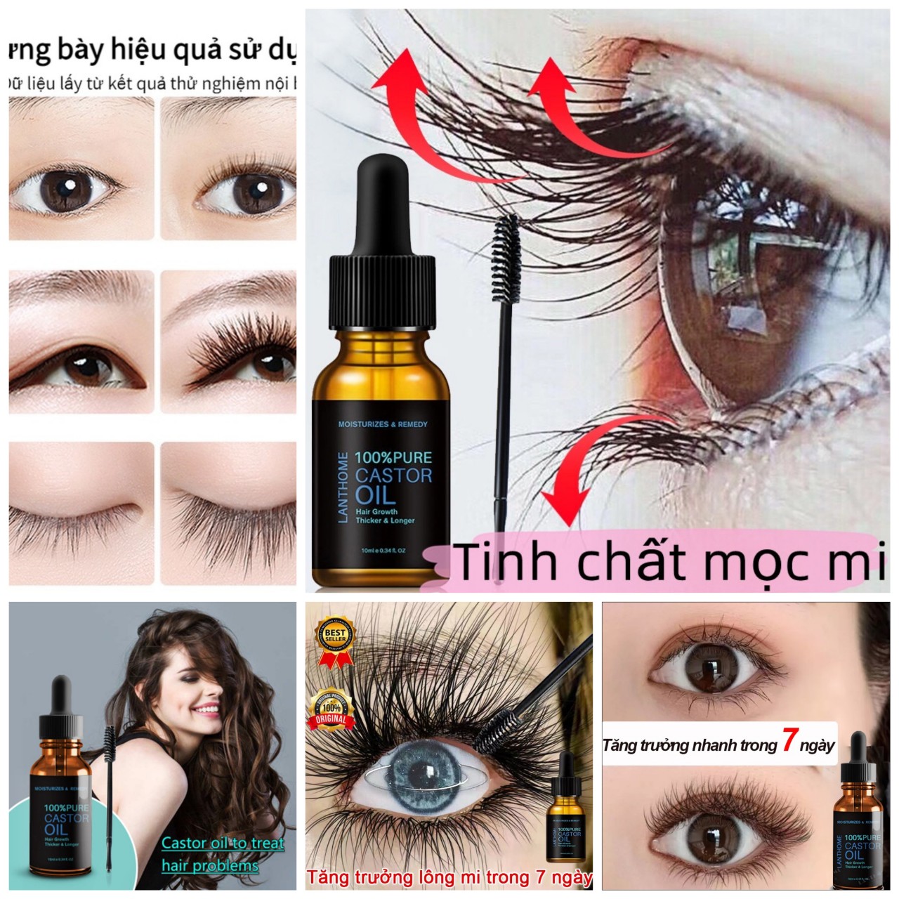 Serum Mọc Dài Lông Mi Mắt Tinh Dầu Dưỡng Lông Mi An Toàn Từ Thảo Dược , Cách có bộ mi mắt cong dài đẹp