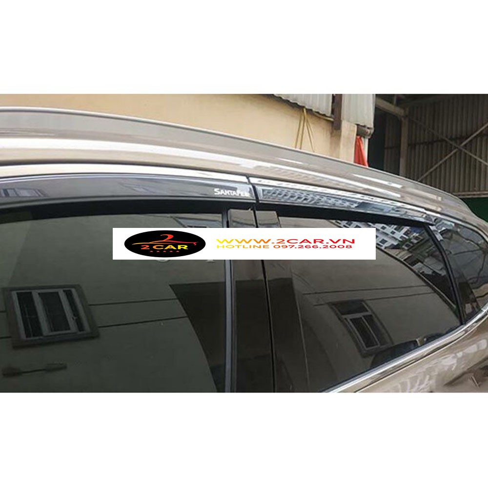 Vè che mưa xe Hyundai Santafe 2016 - 2022 chỉ Inox
