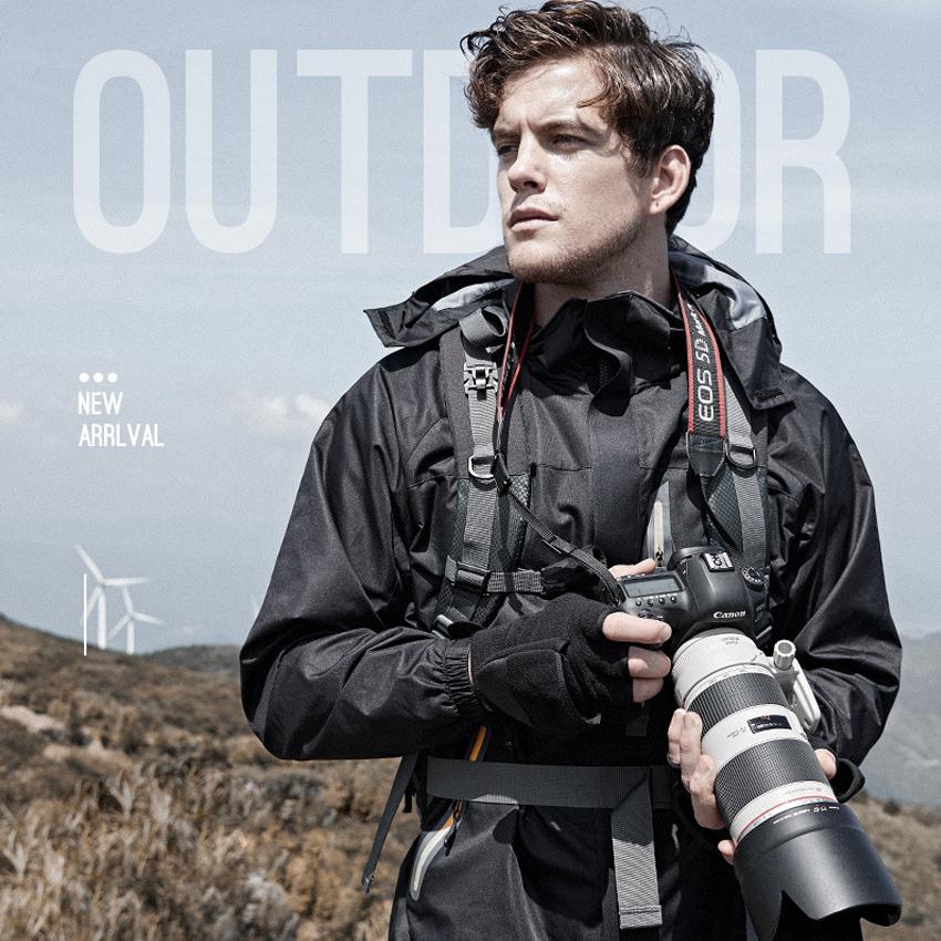 Thời Trang Mùa Đông Nam Găng Tay Cho Lạnh Tiện Lợi Ngoài Trời Flip Chụp Ảnh Chống Gió Fingerless Gloves Chất Lượng Cao Nam Găng Tay