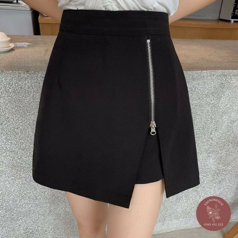 Quần váy UMI khóa kéo xẻ vạt Quảng Châu cho nữ QV005