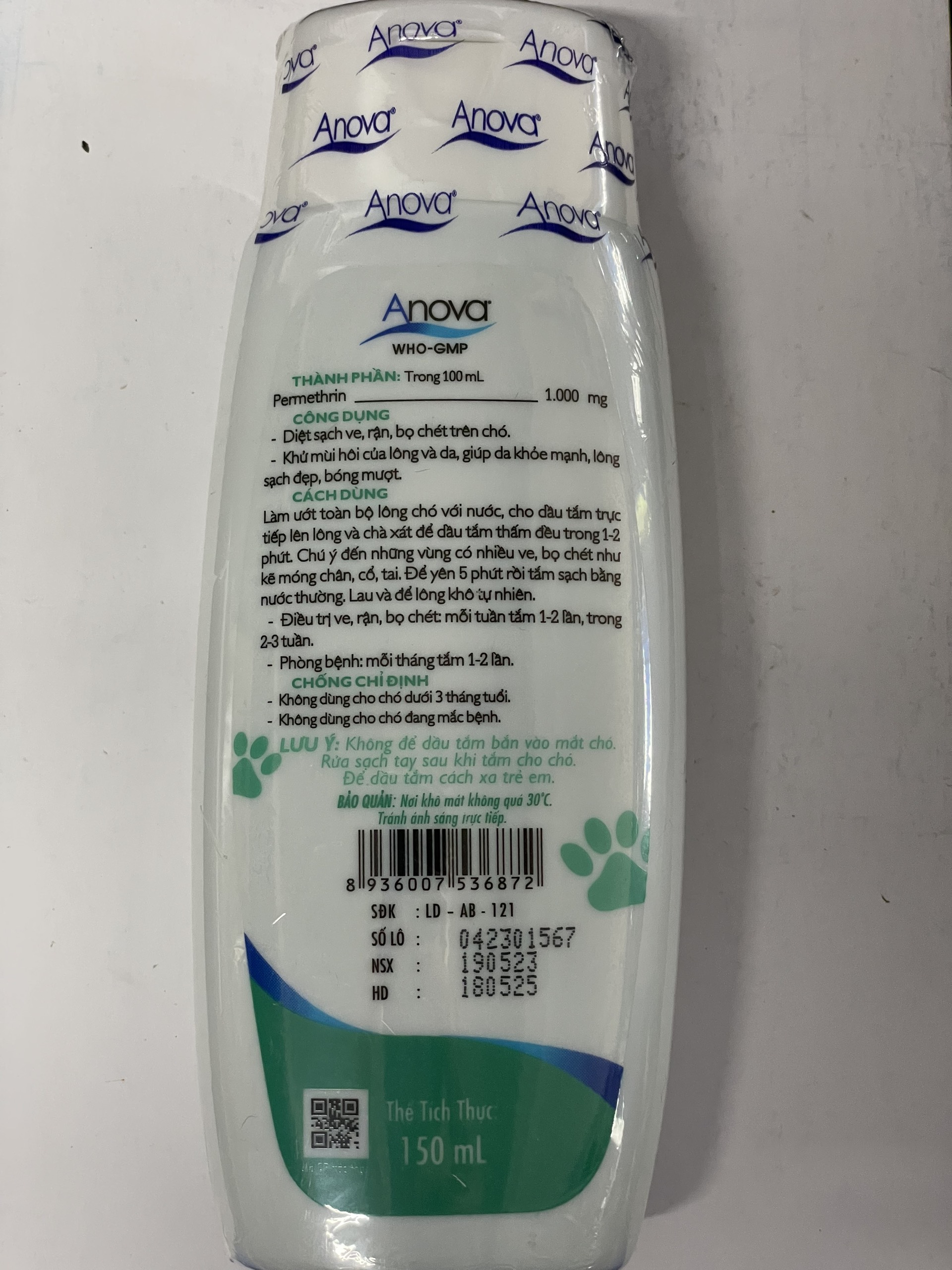 GREEN SHAMPOO 150 ML - DẦU TẮM VE, RẬN, BỌ CHÉT CHYO CHÓ