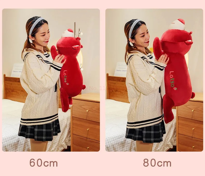 Thú nhồi bông Lotso đỏ siêu đáng yêu - Size từ 65cm đến 1m3 - Quà tặng gấu bông gấu dâu hoạt hình cute - Gối ôm mềm mại cho bé