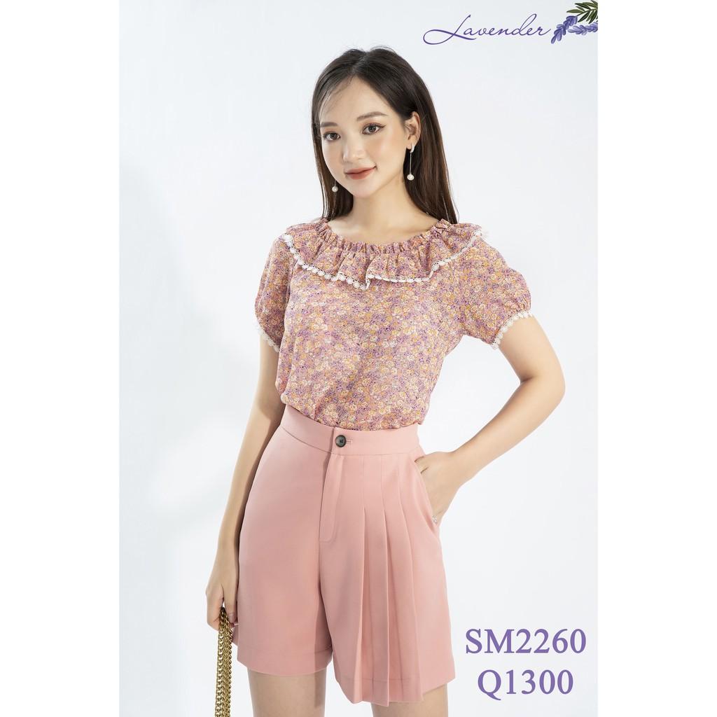 Áo Sơ mi nữ hoa nhí cổ thuyền cho các nàng công sở Hàng xưởng VN chất đẹp
