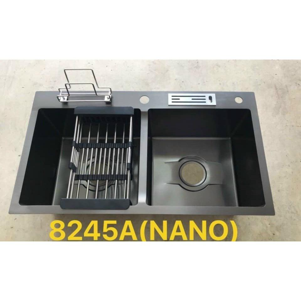 Chậu rửa chén bát Inox 2 hộc phủ NaNo