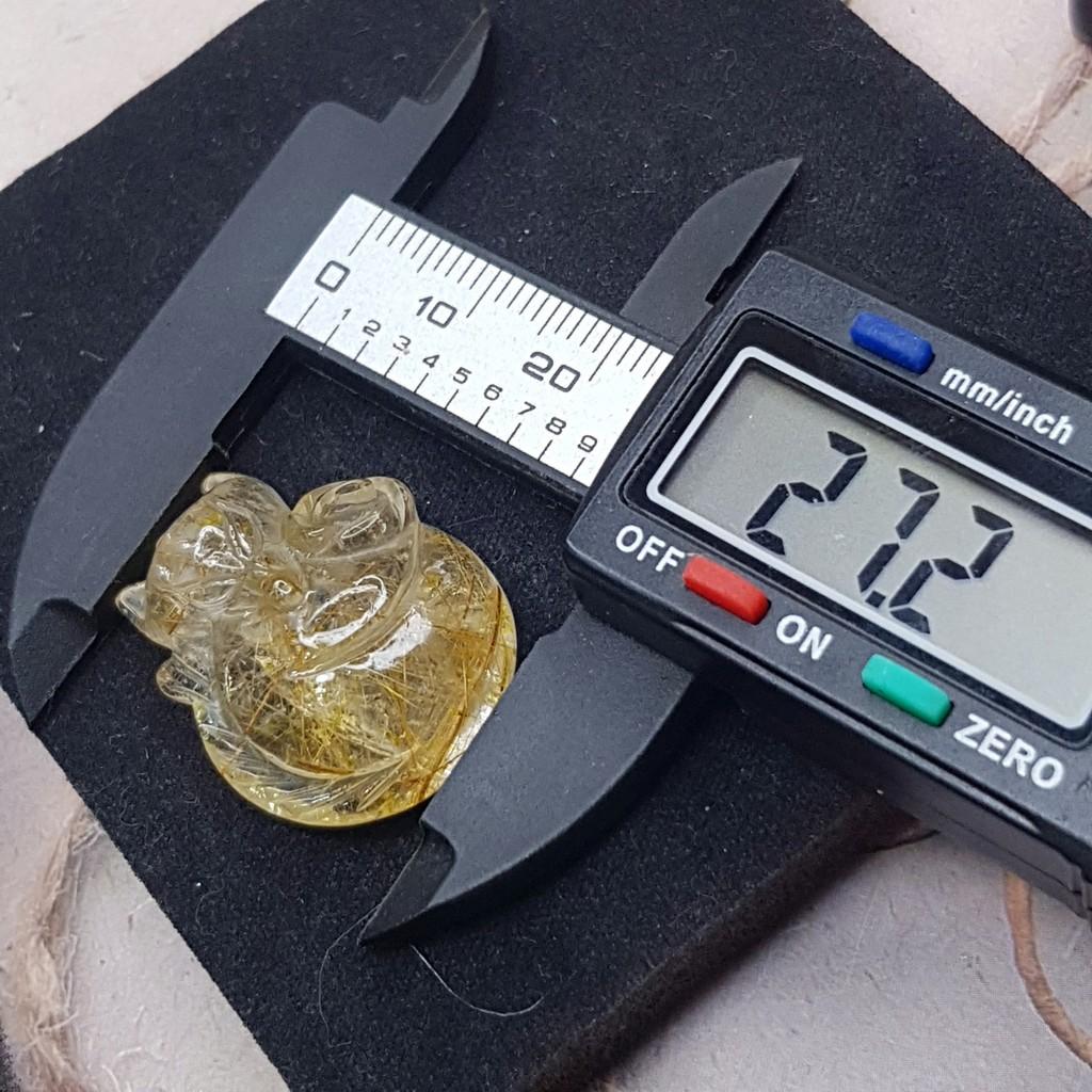 VÒNG CỔ CỬU VỸ HỒ LY TRÒN NGỒI ÔM HOA MÀU VÀNG 38