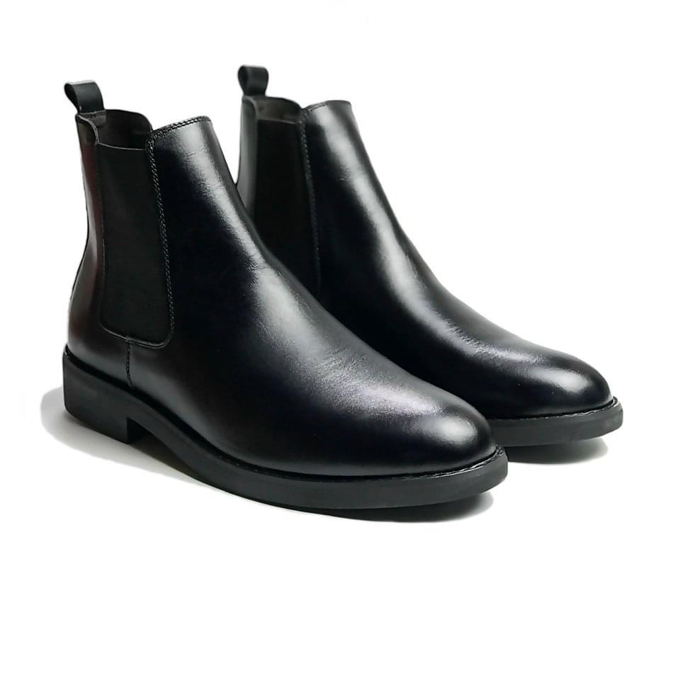 Giày Bốt Nam, Đế Cao 3.5cm Lê Sang Lịch Lãm